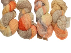 włóczka ręcznie barwiona wełna 80% 20% PO 95g (M2)       